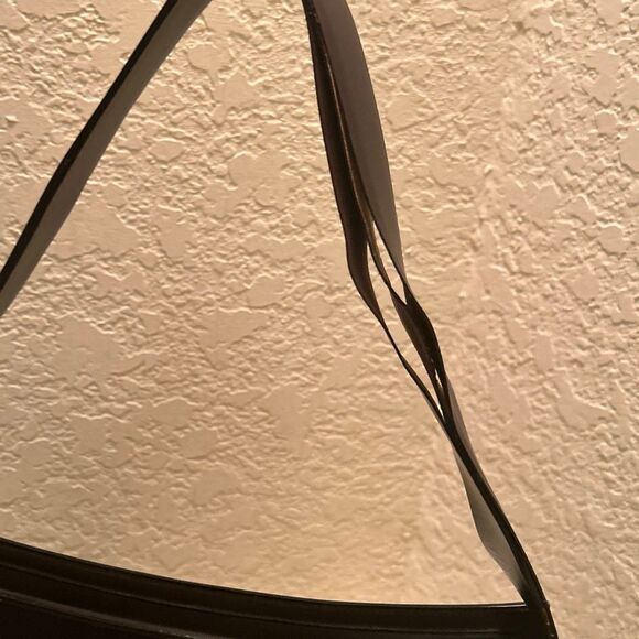 Gucci G Logo Glazed Leather Shoulder Bag Brown Minimalist Old Money Aesthetic - Picture 6 of 14